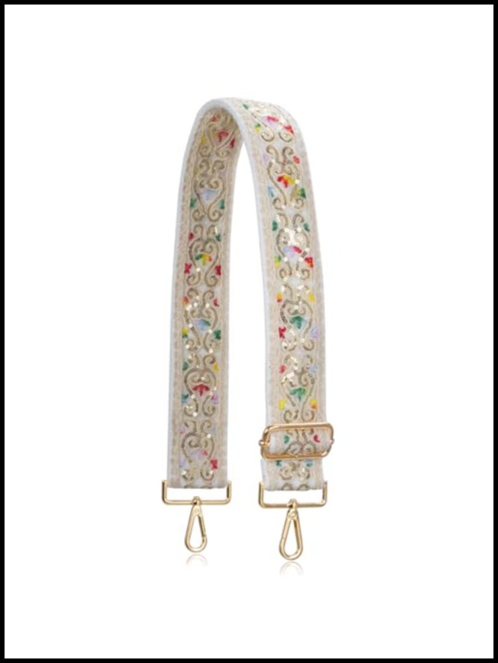 Adjustable Lace Sequin Embroidered Purse Strap Crossbody Bag Replacement